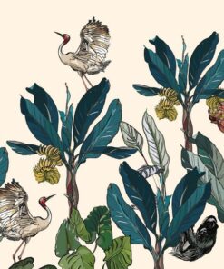 Fototapeta Panorama of Navy Blue Palms