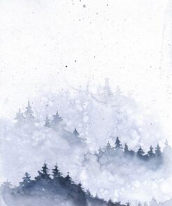 Fototapeta Ilustrovaná zimní krajina