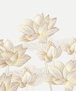 Fototapeta Zlaté lotosové květy