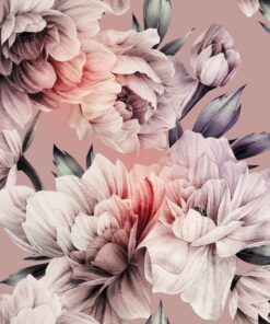 Samolepka na zeď Pivoňka květiny 2