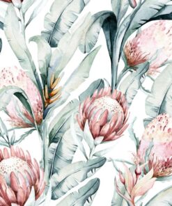 Nálepka na stěnu Tropické květiny 4