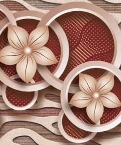 Fototapeta Dřevěné květiny