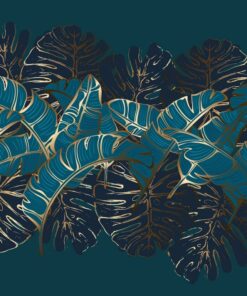 Fototapeta Gold-Green Leaves