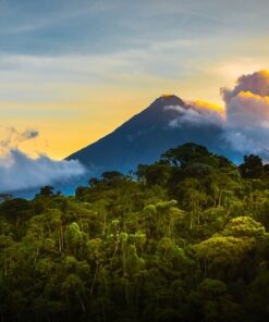 Fototapeta Slunce a sopka