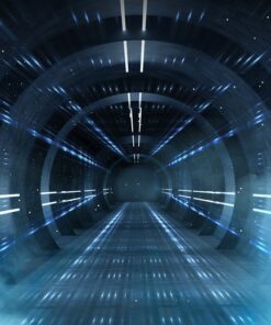Fototapeta Blue Light Tunnel