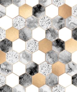 Fototapeta White Hexagons