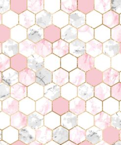 Fototapeta Pink Hexagons
