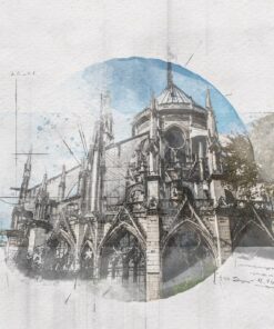 Fototapeta Náčrt budovy pod kupolí