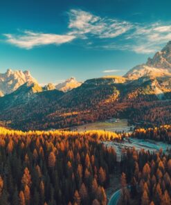 Fototapeta Horská krajina s výhledem na Alpy