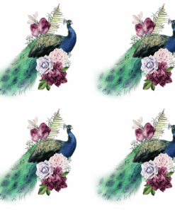 Fototapeta Páv a květiny