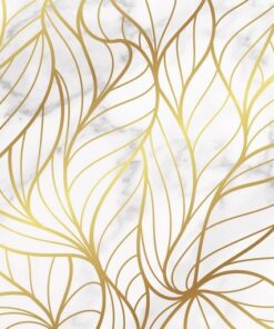 Fototapeta Kovový Styl Zlaté Listy