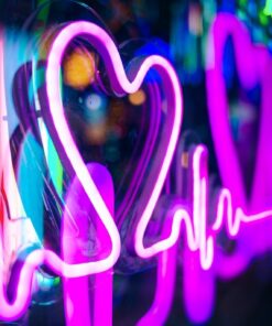 Fototapeta Neon ve tvaru srdce
