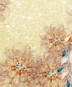 Fototapeta Golden Sparkles and Peacock