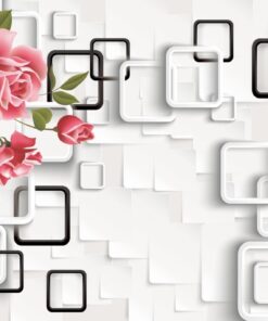 Fototapeta Růže a čtverce