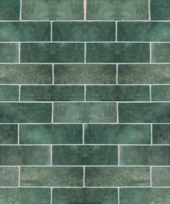 Fototapeta Zelená cihlová zeď