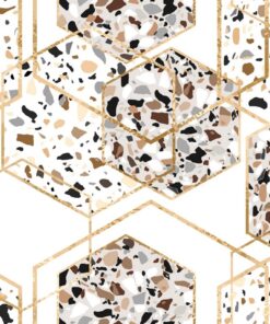 Fototapeta Kamenné geometrické šestiúhelníky