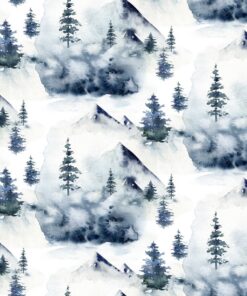 Fototapeta Akvarel zimní les