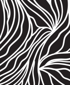 Fototapeta Bílé Vlny Na černém Pozadí