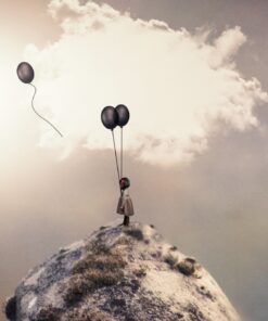 Fototapeta Holčička s balónky nahoře