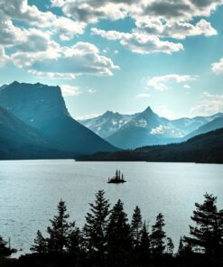 Fototapeta Jezero mezi horami