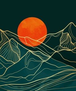 Fototapeta Zlaté hory a slunce