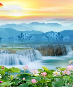 Fototapeta Vodopády a lekníny