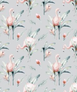 Fototapeta Exotická květina a plameňák