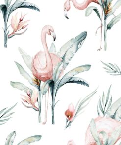 Fototapeta Flamingo and Leaves