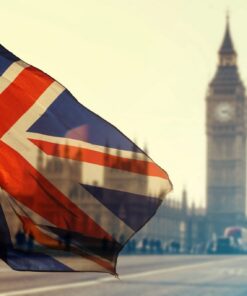 Fototapeta Vlajka Anglie a Big Ben