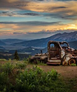 Fototapeta Staré auto v horách