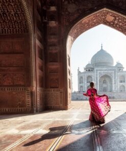 Fototapeta Žena v Tádž Mahalu