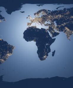 Fototapeta Noční mapa světa