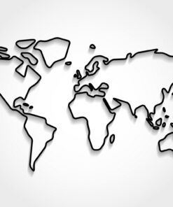 Fototapeta Obrysová mapa světa