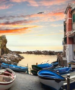 Fototapeta Lodě při západu slunce