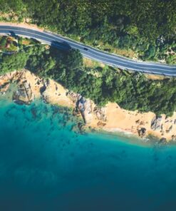 Fototapeta Sandy Beach and Road