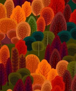 Samolepka na zeď Podzimní stromy 4