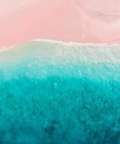 Fototapeta Pink Beach and Ocean Water