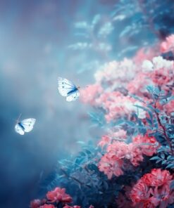 Fototapeta Měsíc a růžové květy