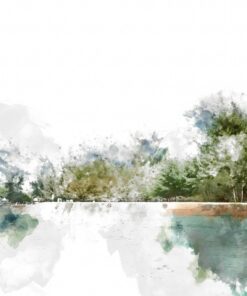 Fototapeta Hory a jezero