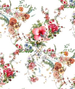 Samolepka na stěnu Hibiscus and Flowers