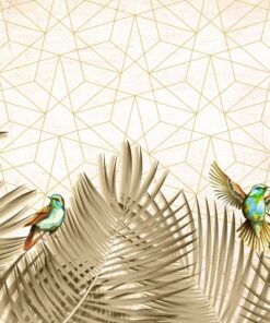 Fototapeta Listy a ptáci 2