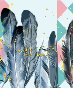 Fototapeta Peří na barevném pozadí