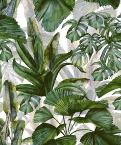 Samolepka na stěnu Listy na bílém pozadí 2