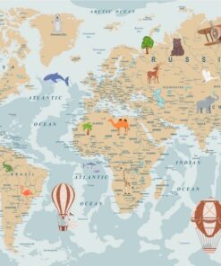 Fototapeta Retro mapa světa