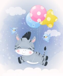 Fototapeta Zebra s balónky