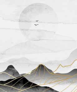 Fototapeta Akvarel hory krajina