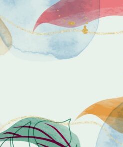 Fototapeta Akvarel abstraktní listy