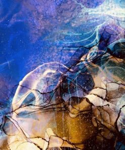 Fototapeta Modrý a oranžový inkoust