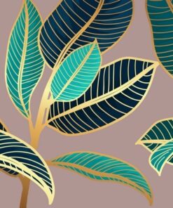 Samolepka na stěnu Zlaté listy 7