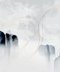 Fototapeta Oriental Watercolor Cliff